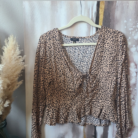 Leopard long-sleeve blouse - Picture 1 of 1